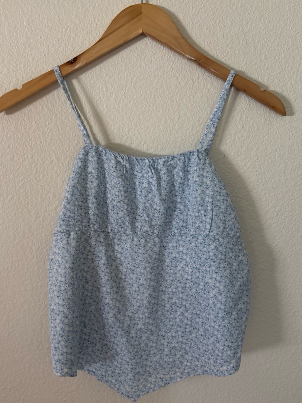 Abercrombie & Fitch Light Blue Floral Spaghetti Strap Camisole